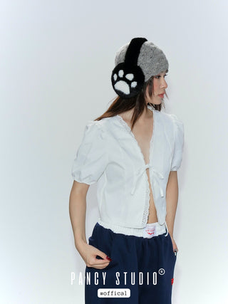 Cute soft cat claw plush earmuffs