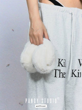 Cute soft cat claw plush earmuffs