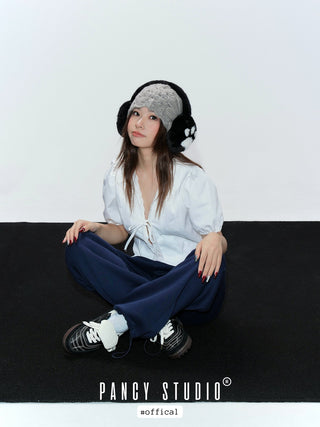 Cute soft cat claw plush earmuffs