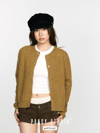 Suede British retro navy hat