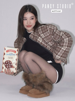 Y2k millennium fur leg covers