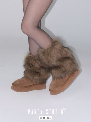 Y2k millennium fur leg covers