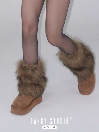 Y2k millennium fur leg covers
