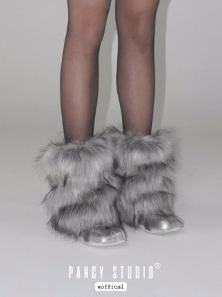 Y2k millennium fur leg covers