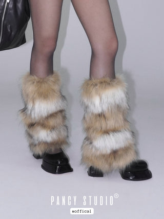 Y2k millennium fur leg covers