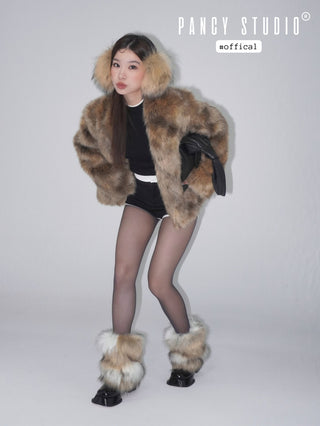Y2k millennium fur leg covers