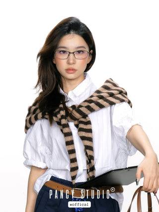 Metal square frame plain glasses
