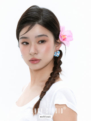 blue pearl earrings
