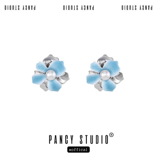 blue pearl earrings