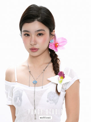 dripping flower necklace