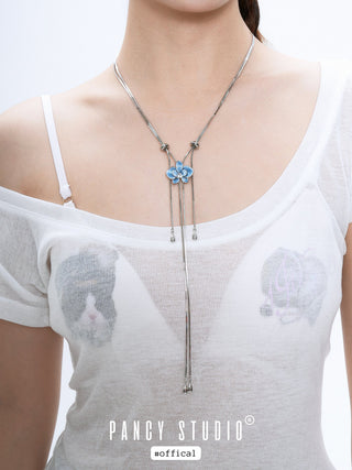 dripping flower necklace