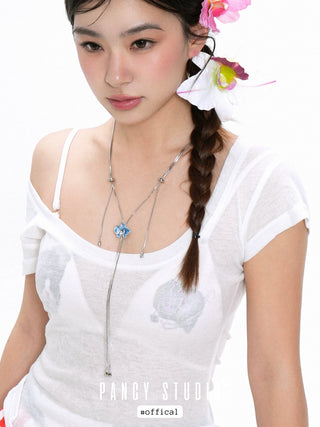 dripping flower necklace