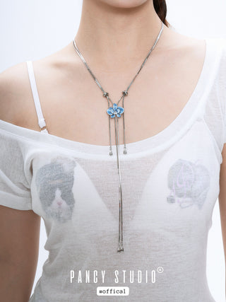 dripping flower necklace