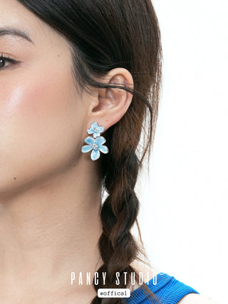 blue love earrings