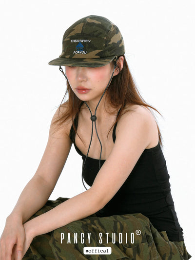 camouflage denim cap