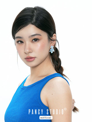 blue love earrings