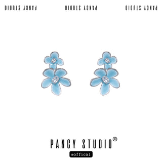 blue love earrings