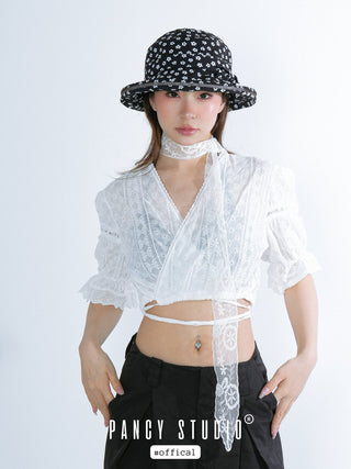 lace bow scarf