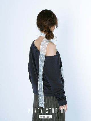 lace bow scarf