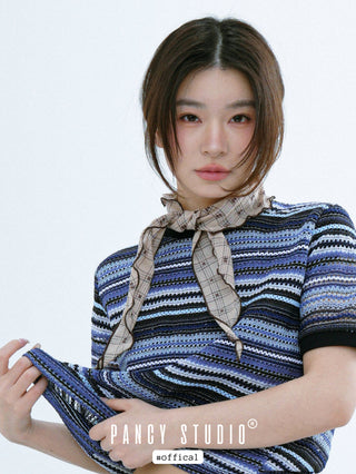 polka plaid scarf