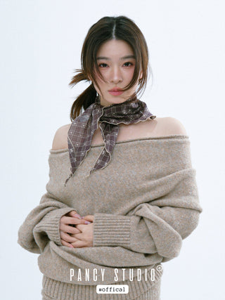 polka plaid scarf