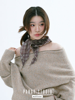 polka plaid scarf