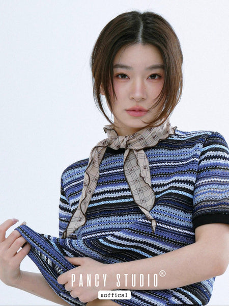 polka plaid scarf