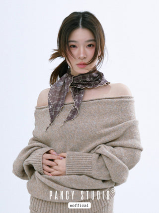polka plaid scarf