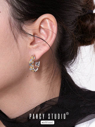 gold foil earrings