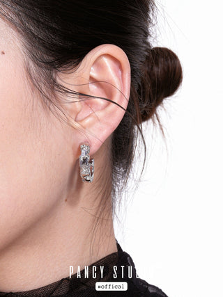 gold foil earrings