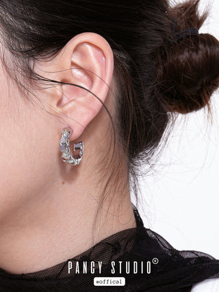 gold foil earrings