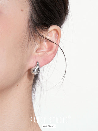 dot zircon earrings