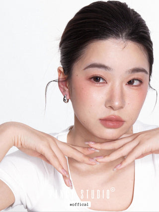 dot zircon earrings