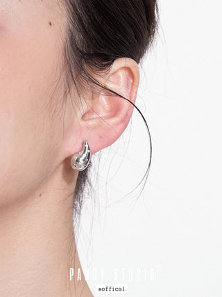 dot zircon earrings