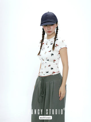 lace denim cap