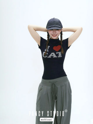 lace denim cap