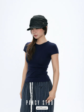 pleated equestrian hat