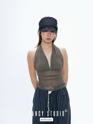 pleated equestrian hat
