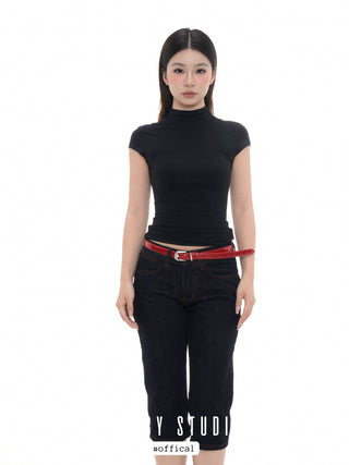 patent leather belt