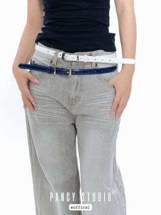 patent leather belt
