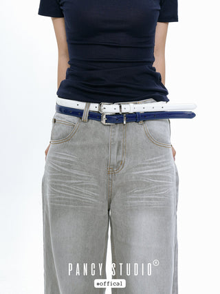 patent leather belt