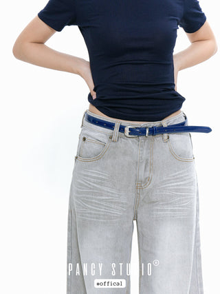 patent leather belt