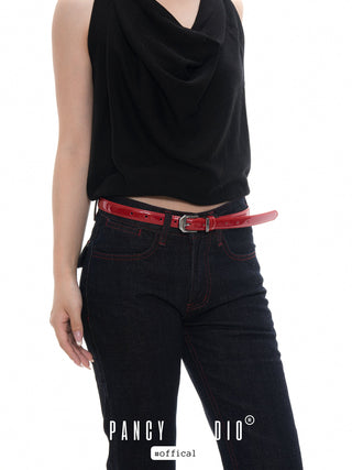 patent leather belt