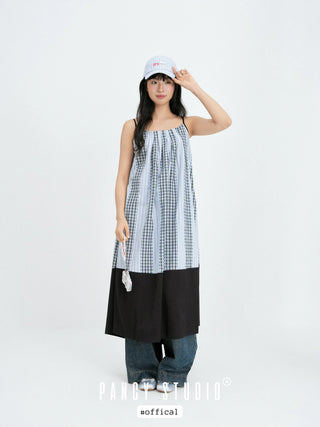 striped baseball cap