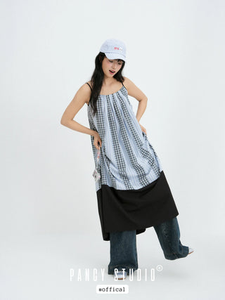 striped baseball cap