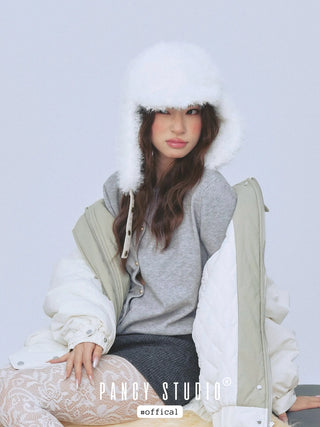 black plush ushanka
