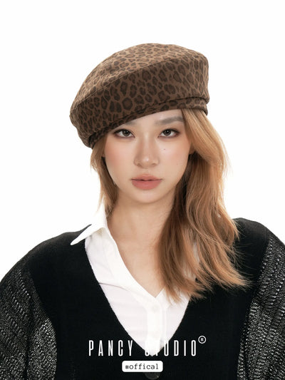 leopard beret