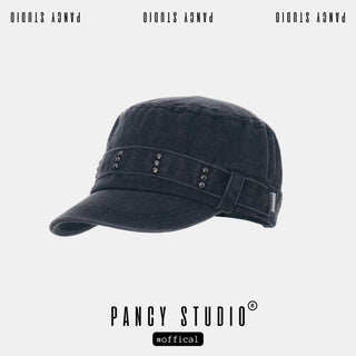 rivet denim cap