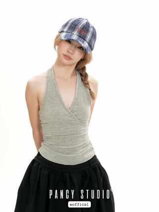 plaid baseball cap