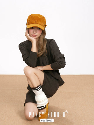 corduroy peaked cap